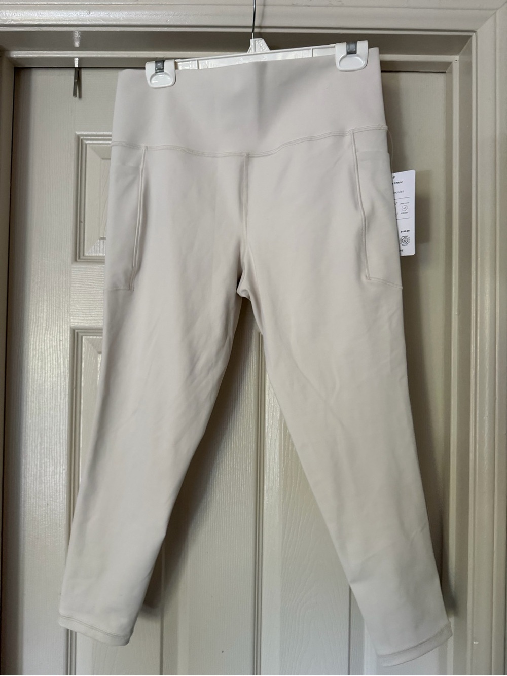 Athleta Womens Light Cream Performance Leggings